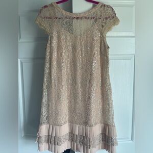 Pink and Silver Jessica Simpson Sheath Dress Size 10